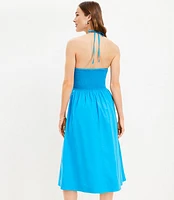 Keyhole Halter Midi Dress