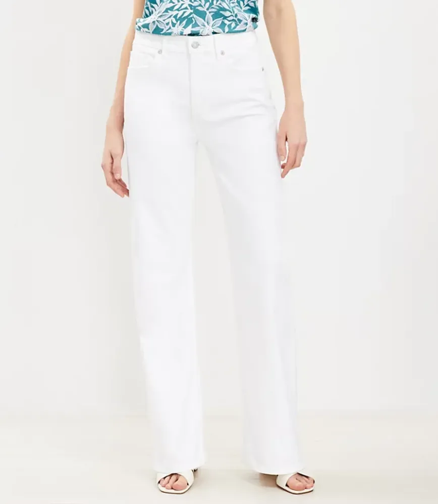 Fresh Cut High Rise Wide Leg Jeans in White