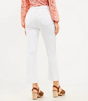 Curvy High Rise Kick Crop Jeans White