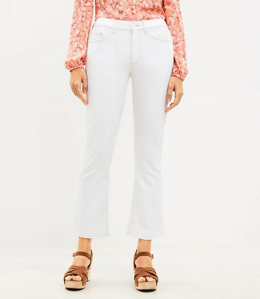 Curvy High Rise Kick Crop Jeans White