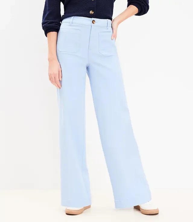 Petite Palmer Wide Leg Pants in Twill