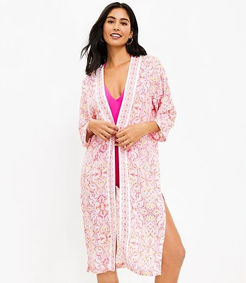 LOFT Beach Ikat Kimono Duster