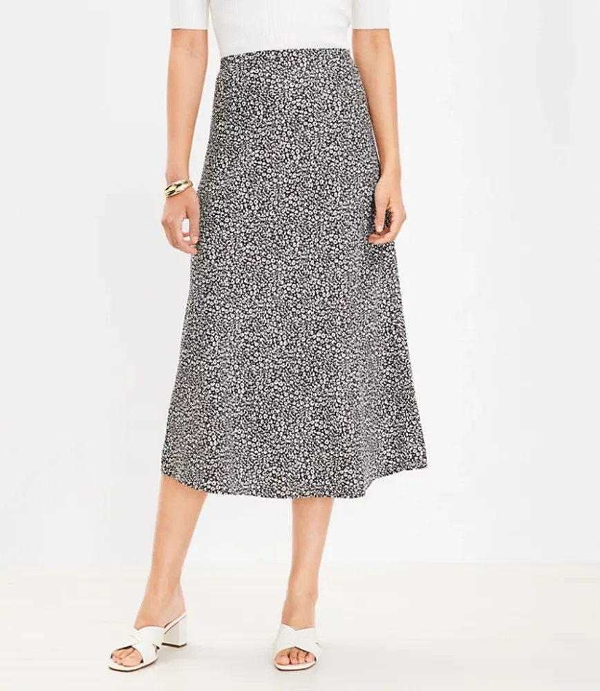 Cheetah Print Bias Midi Skirt