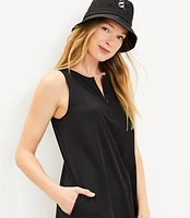 Lou & Grey Wanderweave Zip Halter Pocket Dress