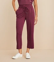 Lou & Grey Sandwashed Straight Crop Drawstring Pants