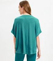 Lou & Grey Signaturesoft Jersey V-Neck Poncho Top