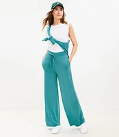 Lou & Grey Signaturesoft Drawstring Wide Leg Crop Pants