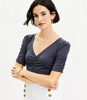 Cinched V-Neck Top