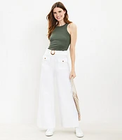 Tall Belted Pants Pique