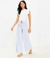 Tall Belted Pants Stripe