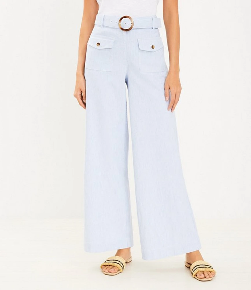 Tall Belted Pants Stripe