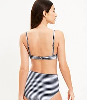 LOFT Beach Gingham Seersucker Underwire Bikini Top