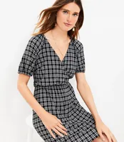 Gingham Puff Sleeve Dress