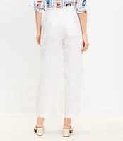 Petite Pull On Linen Cotton Wide Leg Pants