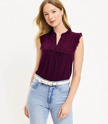 Pom Ruffle Shell