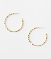 Textured Metallic Hoop Earrings