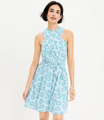 Tall Bloom Crossover Halter Dress