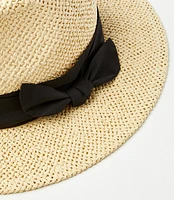 Bow Straw Fedora