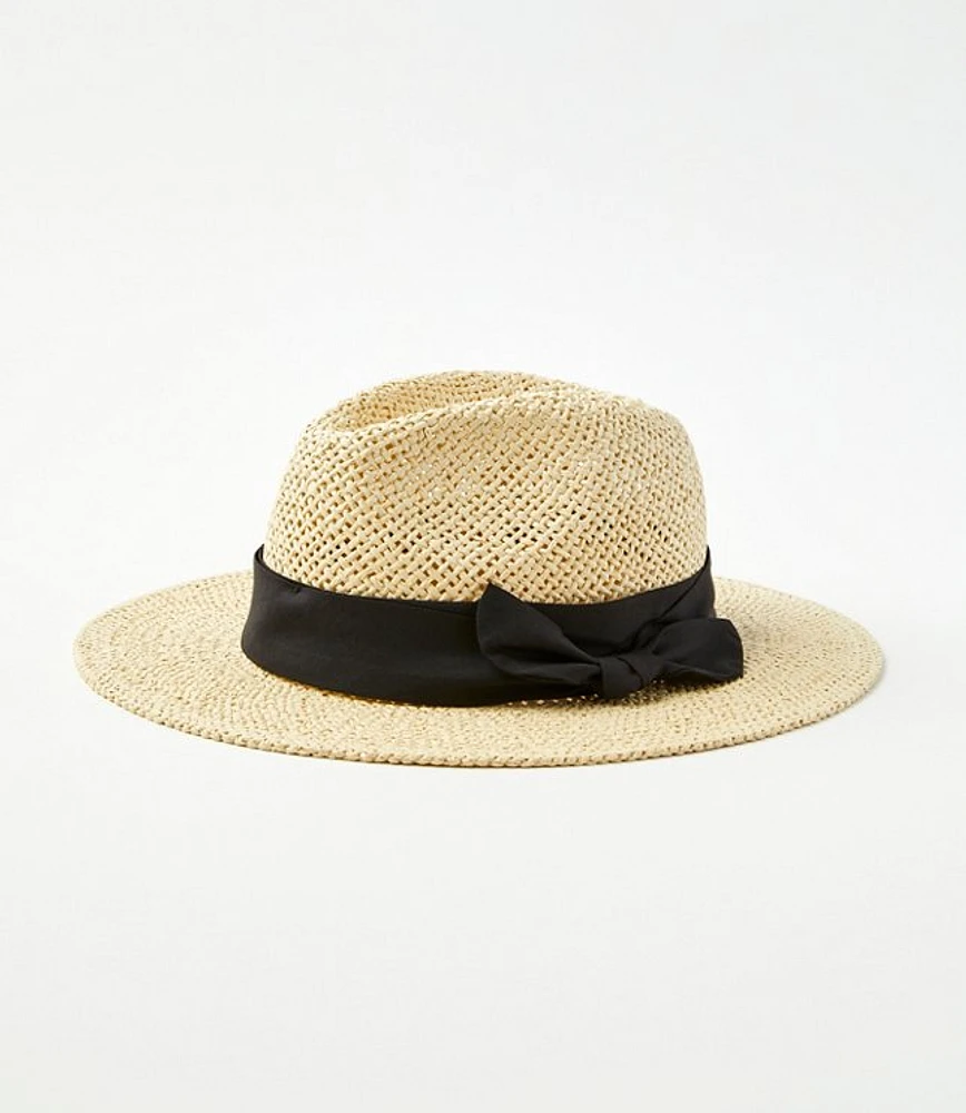 Bow Straw Fedora