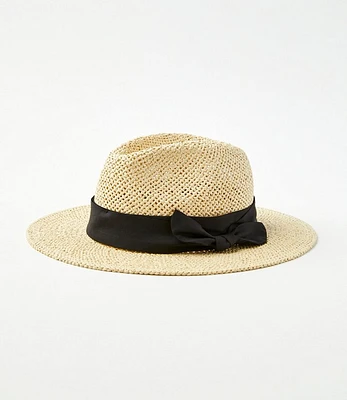 Bow Straw Fedora