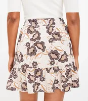 Petite Cheetah Print Flounce Skirt