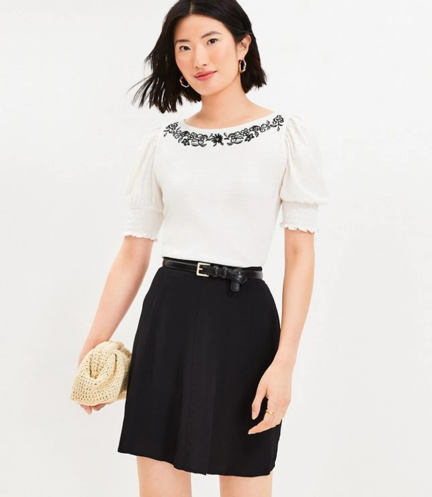 Petite Seamed Skirt