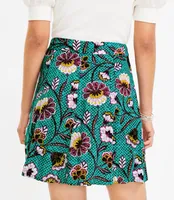 Petite Botanical Seamed Skirt