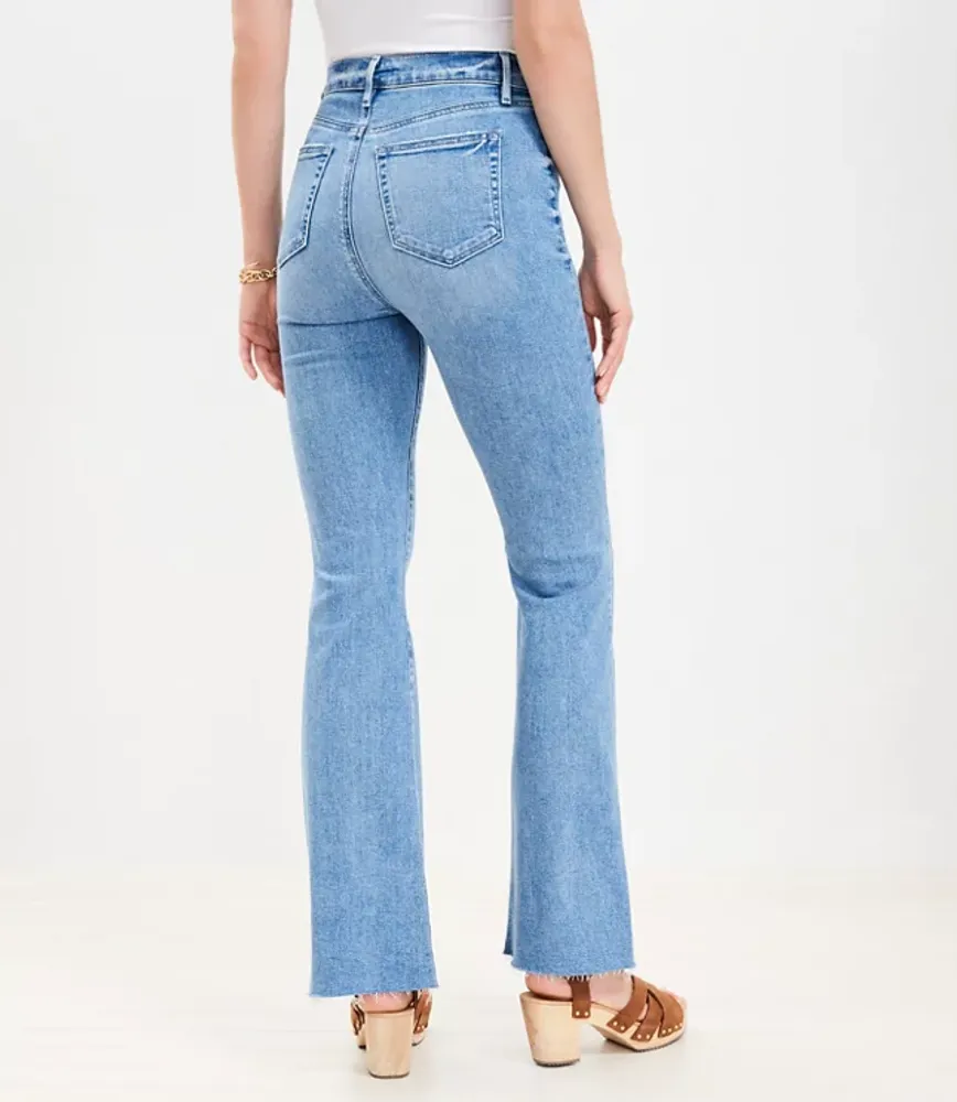 Fresh Cut High Rise Slim Flare Jeans Light Wash Indigo