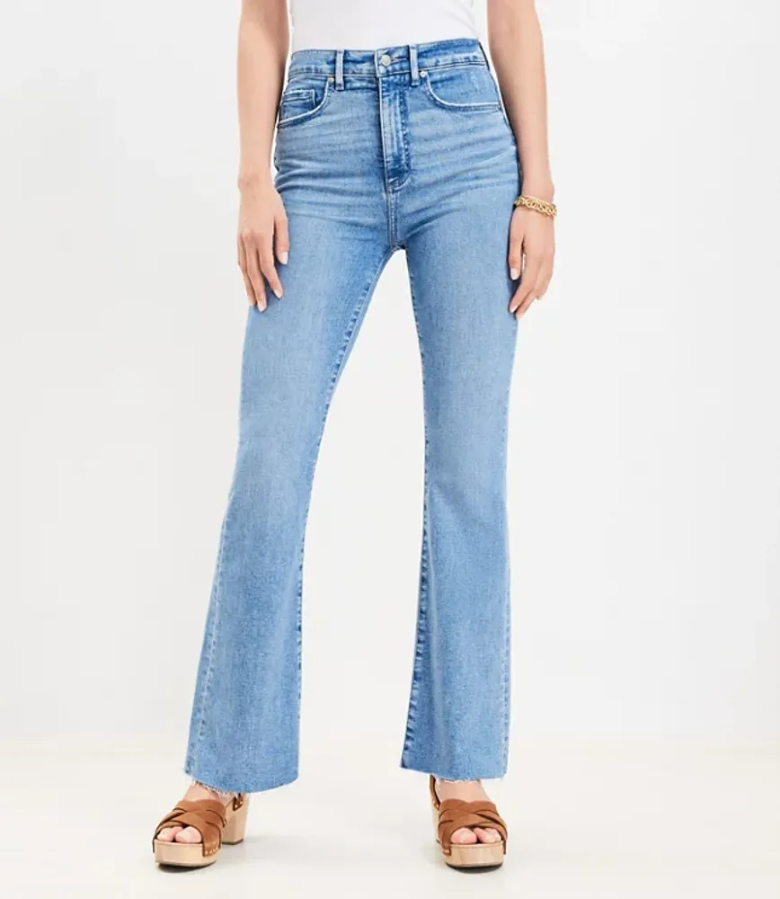 Fresh Cut High Rise Slim Flare Jeans Light Wash Indigo