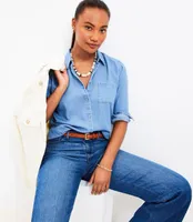 Petite Chambray Relaxed Everyday Shirt