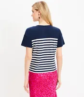 Amour Stripe Relaxed Crew Tee