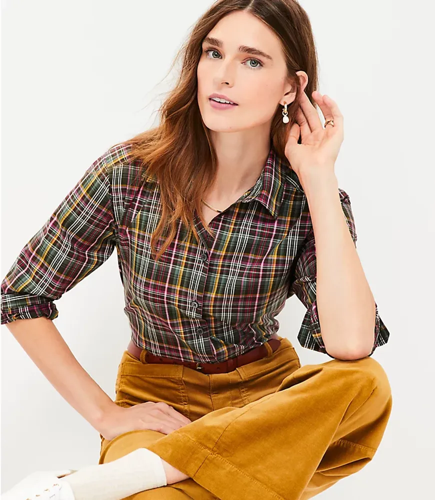 Petite Plaid Relaxed Everyday Shirt