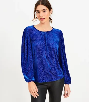 Mosaic Cozy Velour Top