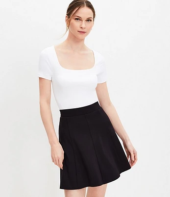 Ponte Seamed Skirt