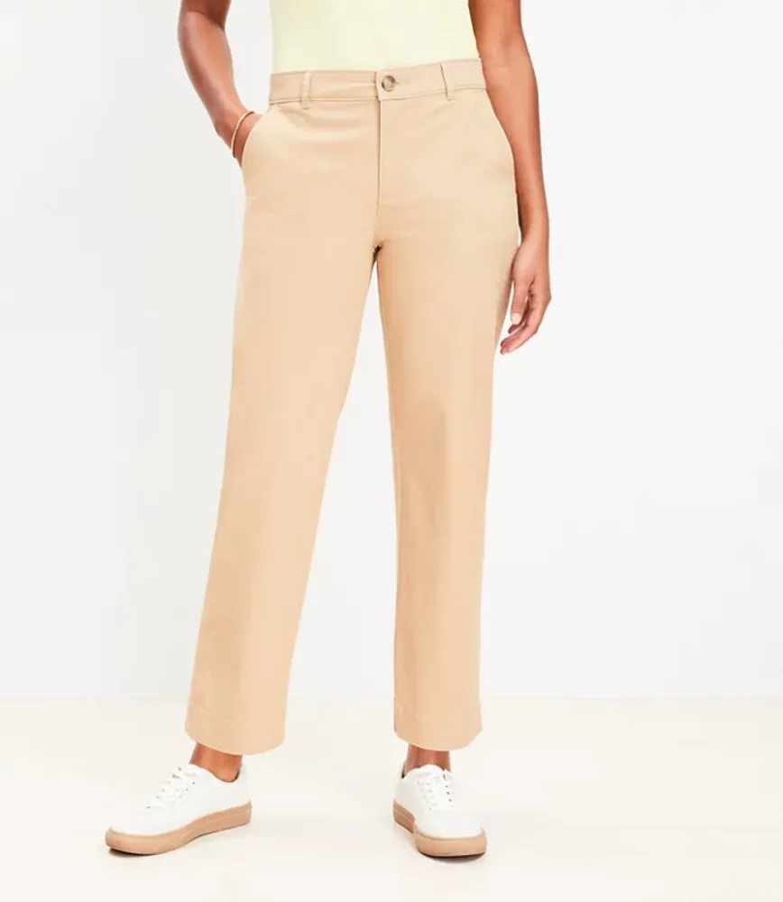 Straight Ankle Pants Twill
