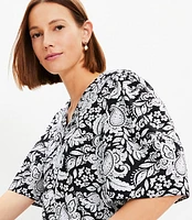 Petite Paisley Bell Sleeve Blouse