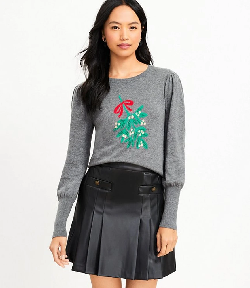 Mistletoe Puff Sleeve Sweater