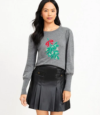 Mistletoe Puff Sleeve Sweater