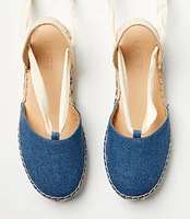 Chambray Espadrille Flats