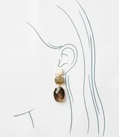 Neutral Statement Drop Earrings