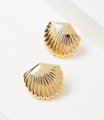 Metal Shell Stud Earrings