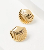 Metal Shell Stud Earrings