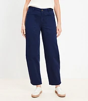 Petite Utility Barrel Pants Twill