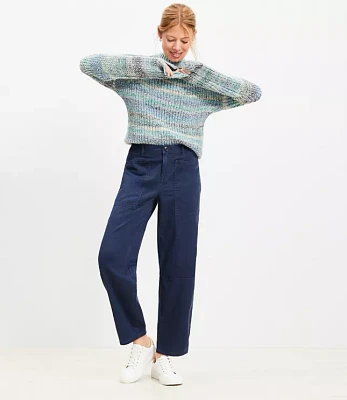 Petite Utility Barrel Pants Twill