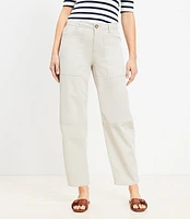 Petite Utility Barrel Pants Twill