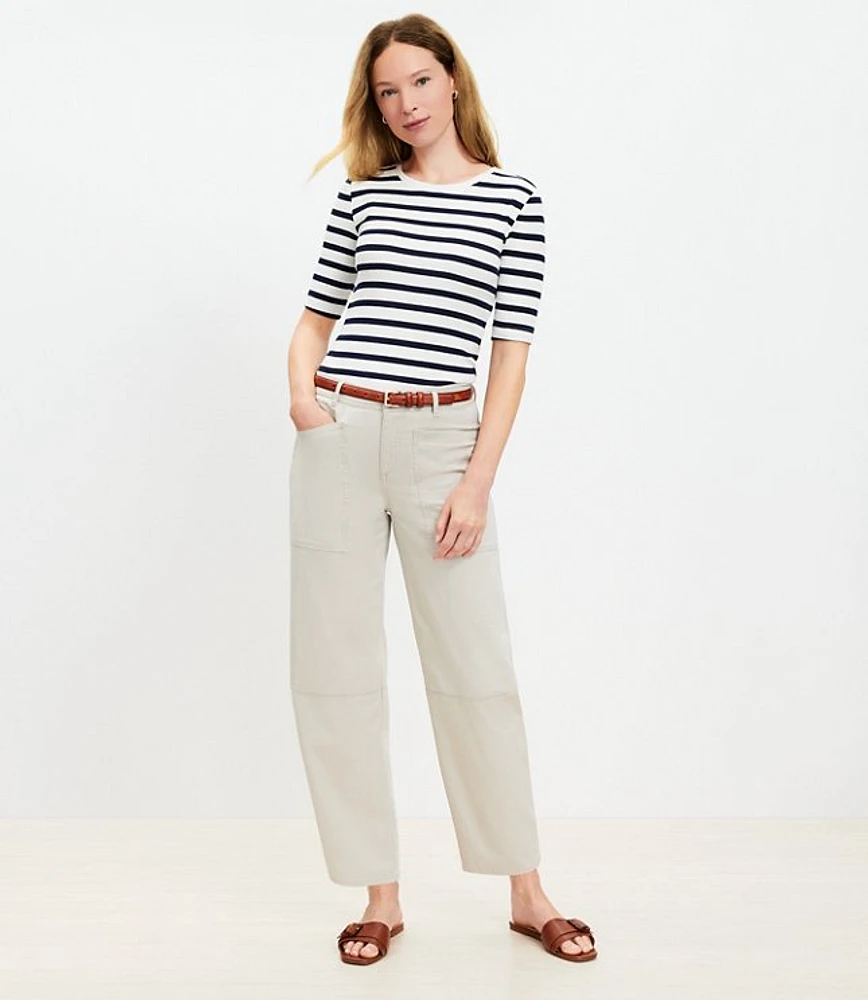 Petite Utility Barrel Pants Twill