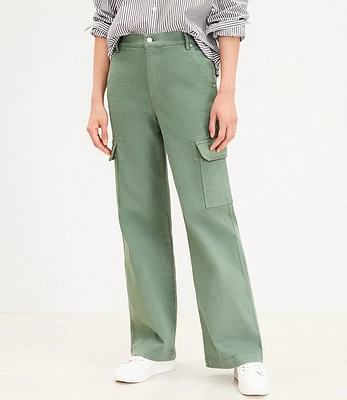 Curvy High Rise Wide Leg Utility Jeans Mountain Rosemary