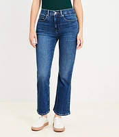 Petite Curvy High Rise Kick Crop Jeans in Authentic Vintage Mid Wash