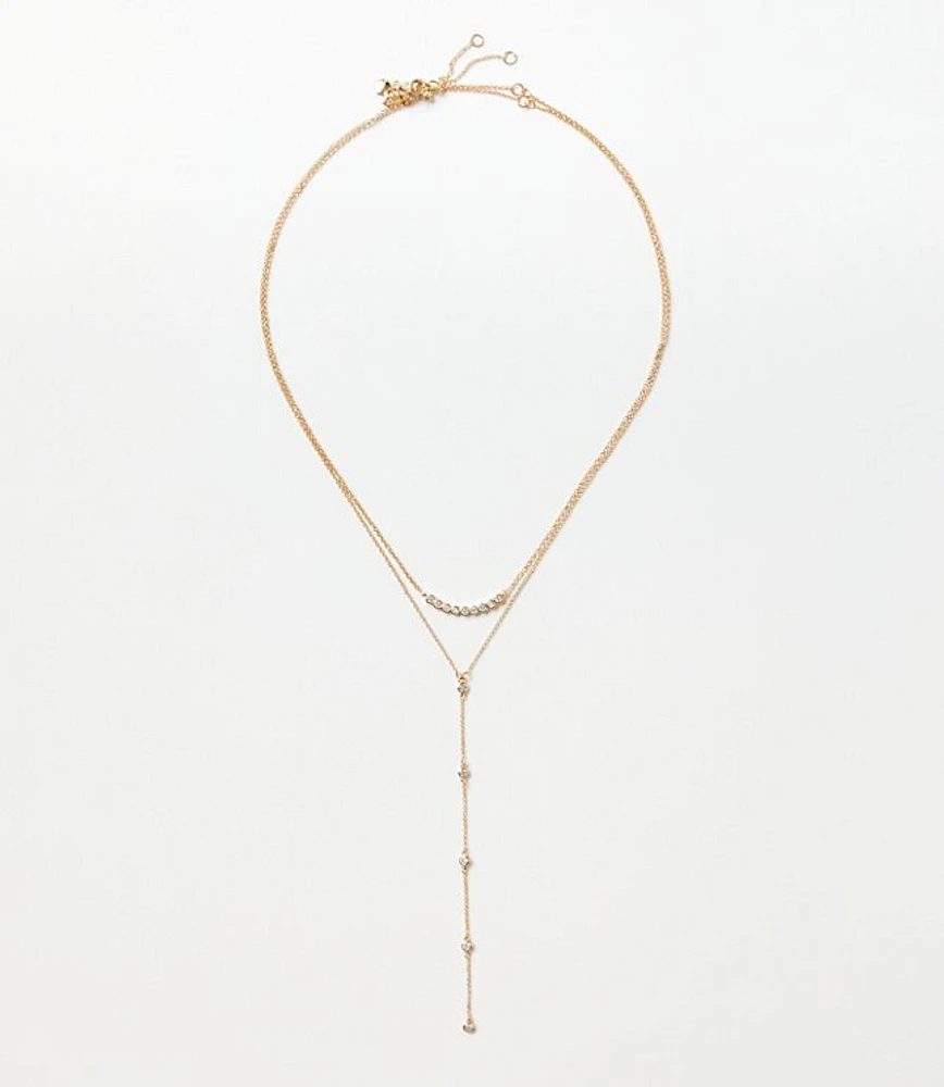 Glitzy Layered Y-necklace