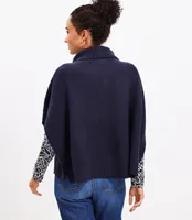 Button Turtleneck Poncho